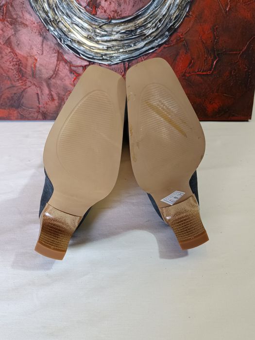 34 botas cano com tacão