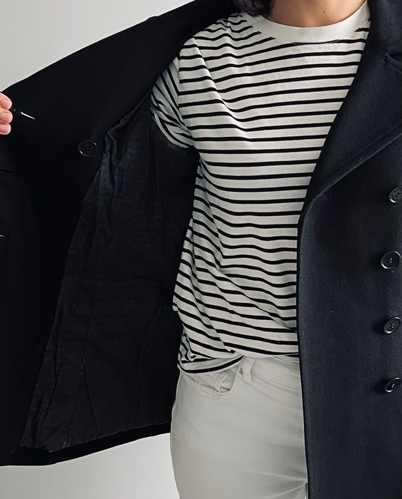 Czarny płaszcz Calvin Klein Jeans, dwurzędowy, S