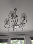 Lampa kryształowa srebrna