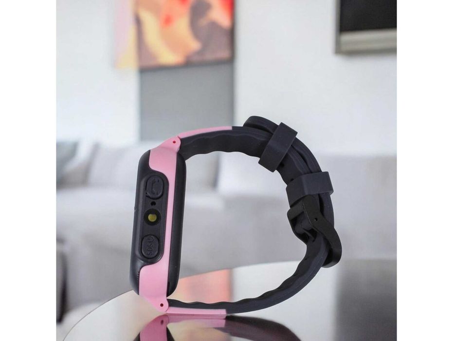 Smartwatch z funkcją sms aparat połączenia lokalizacja różowy Denmen