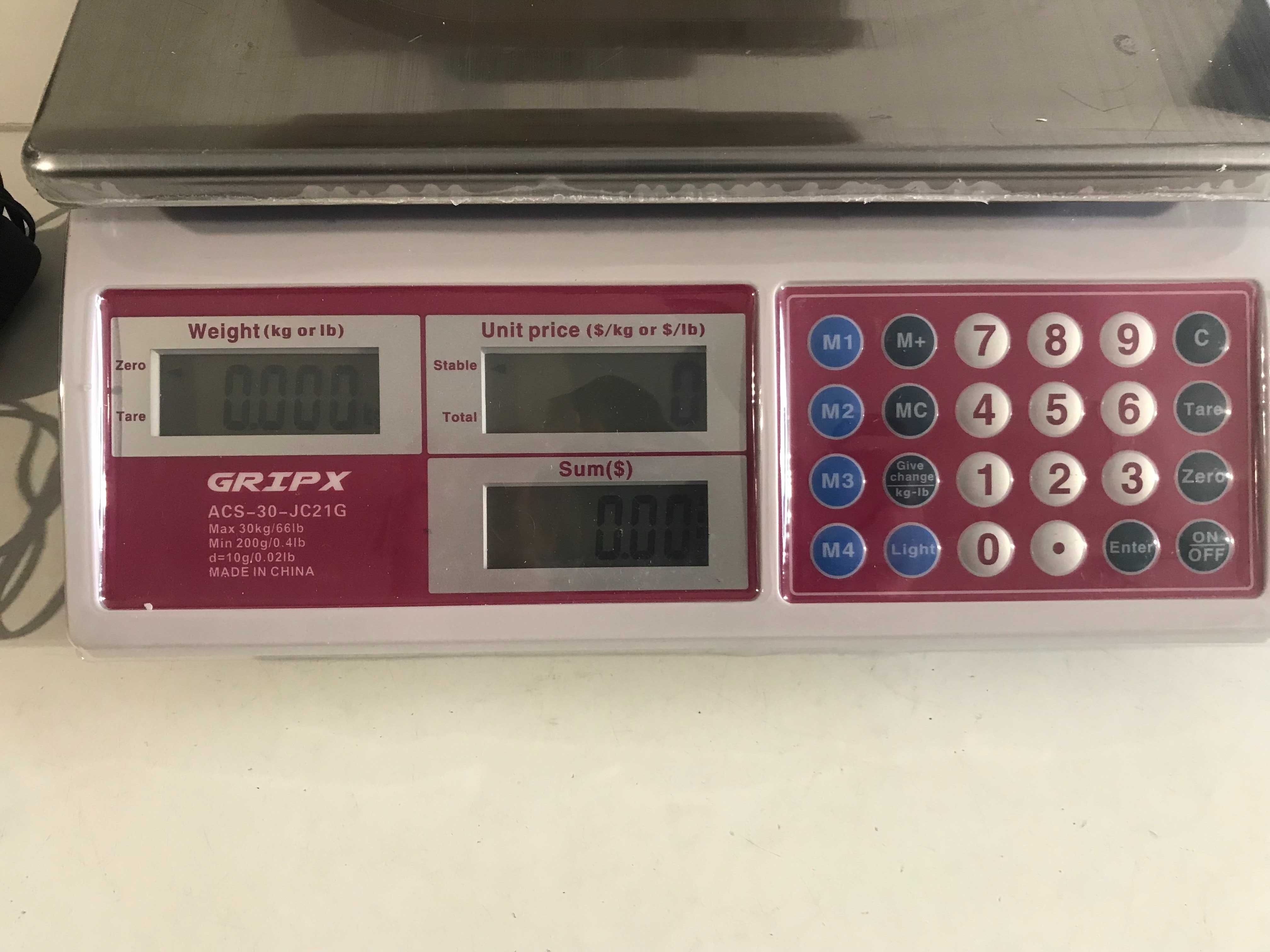 Ваги цифрові,комерційна,цінова шкала,GRIPX,30 кг,для продуктів харчув