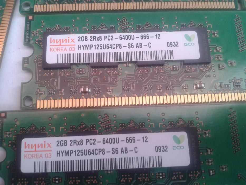 DDR2 2GB HYNIX, Kingston, Samsung, Nanya 800Mhz 6400 Intel/AMD