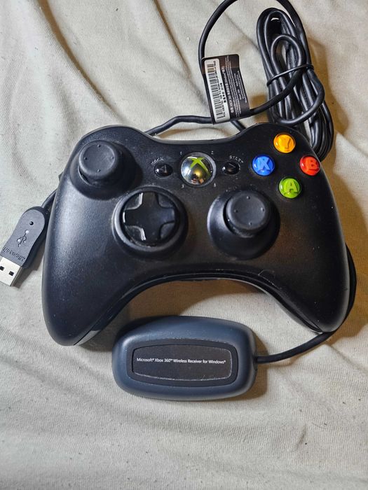 Gamepad Xbox 360 pad  czarny bezprzewodowy komplet Microsoft