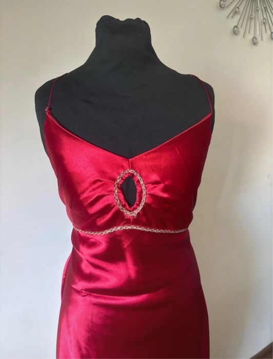 Długa czerwona sukienka wieczorowa 42 XL