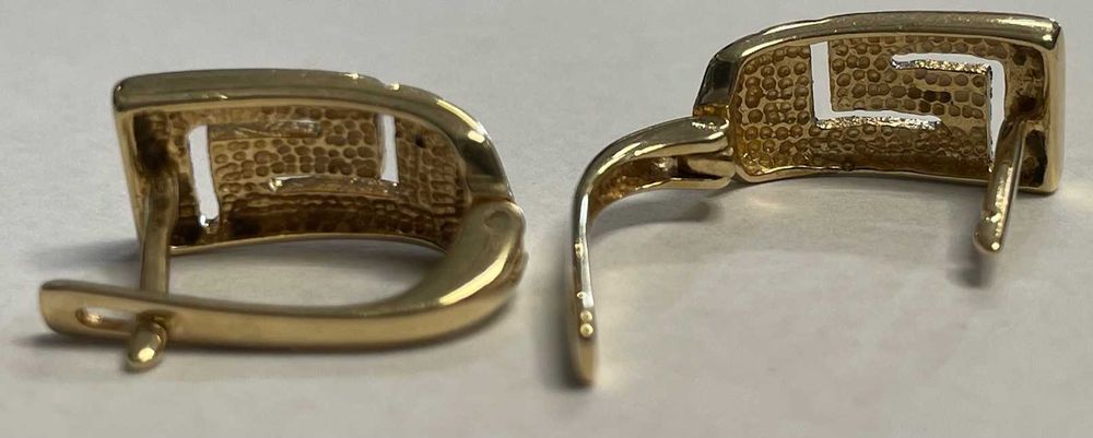 Złote kolczyki 14kt (585) 4,08 gram wzór droga grecka
