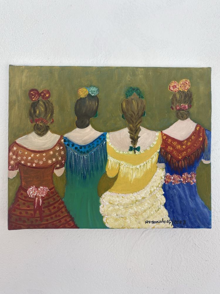 Pintura a óleo: As Sevilhanas