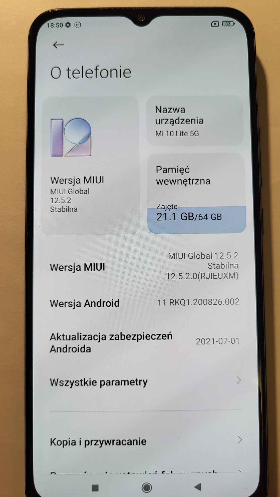 Sprzedam Smartfon xiaomi Mi 10 Lite 5G, nowa bateria