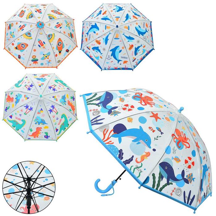 Зонт зонтик трость детский прозрачный и обычный