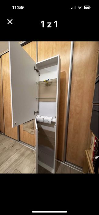 Szafka do łazienki biały polysk