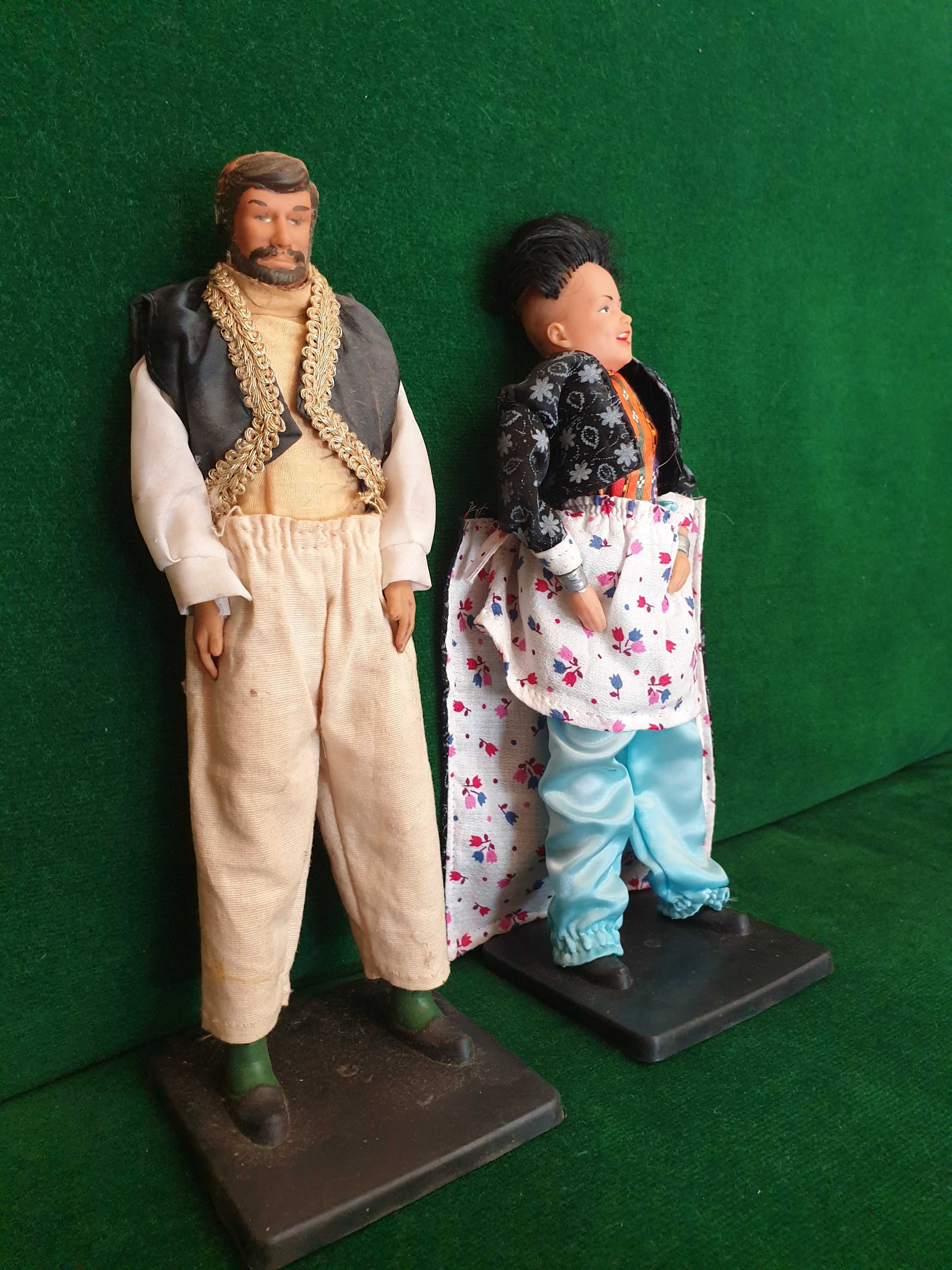 2x lalki tureckie, stare vintage, strój ludowy Turcja, stare lalki