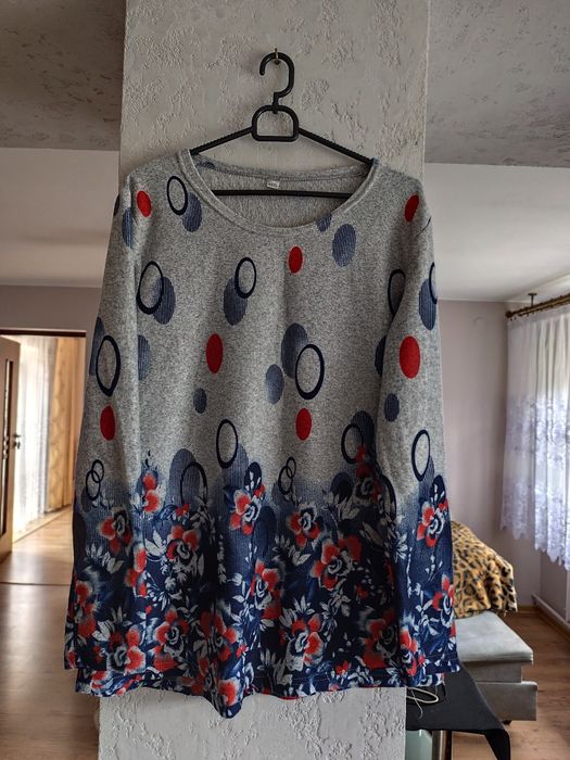 Bluzka z bawełną z długimi rękawami rozm 44.