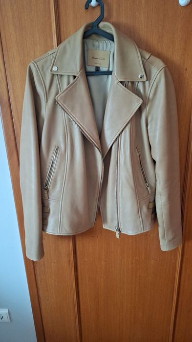 Casaco em couro Massimo Dutti