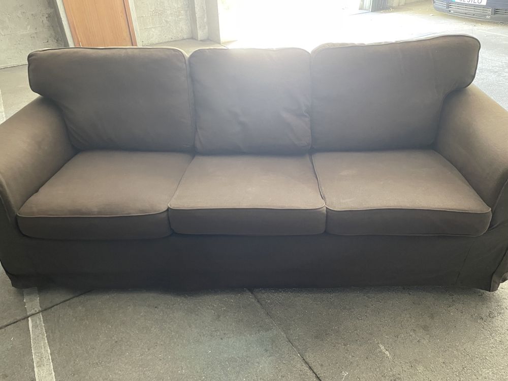 Sofa 3 lugares castanho