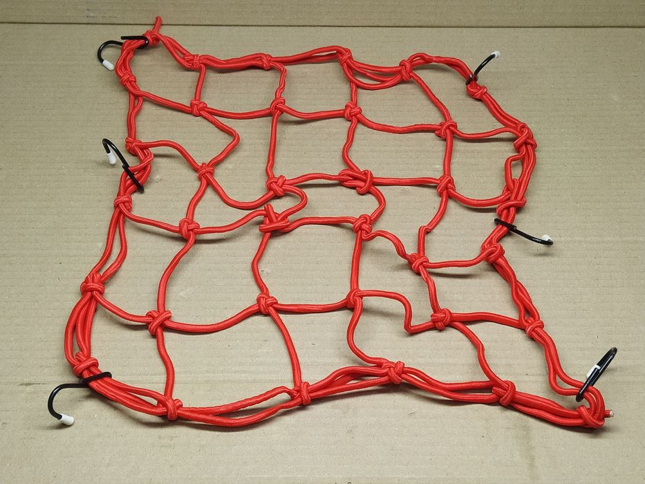 Сетка багажника мото ПАУК чёрная красная