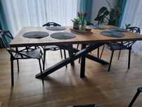 Piękny Duzy Dębowy blat Stol do Jadalni!Loft-198 x 100x 5cm