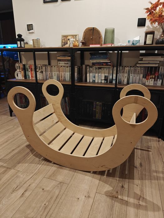 Bujak montessori z drabinką zjeżdzalnią drewniany