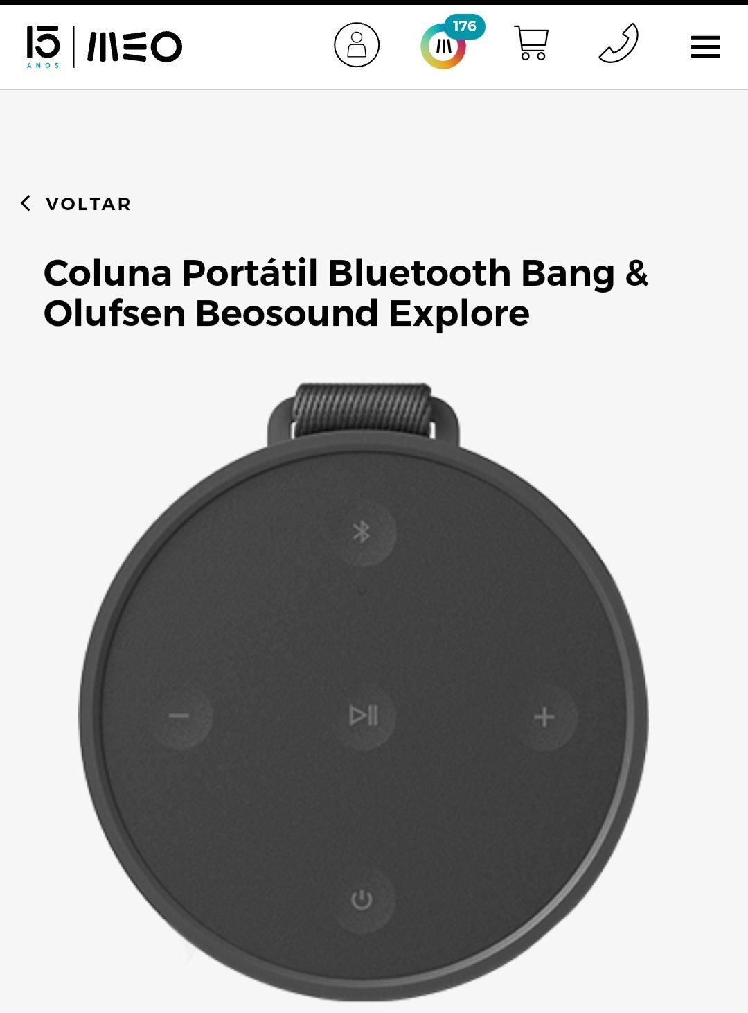 Coluna de som muito estimada Meo Bluetooth