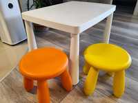 Stolik + 2 stołki IKEA