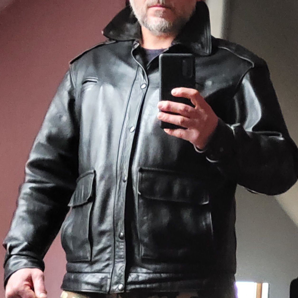 Кожаная полицейская куртка винтаж rare schott alpha
