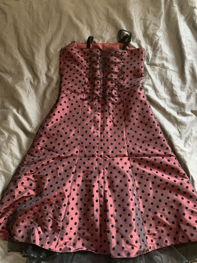 Bordowa sukienka vintage