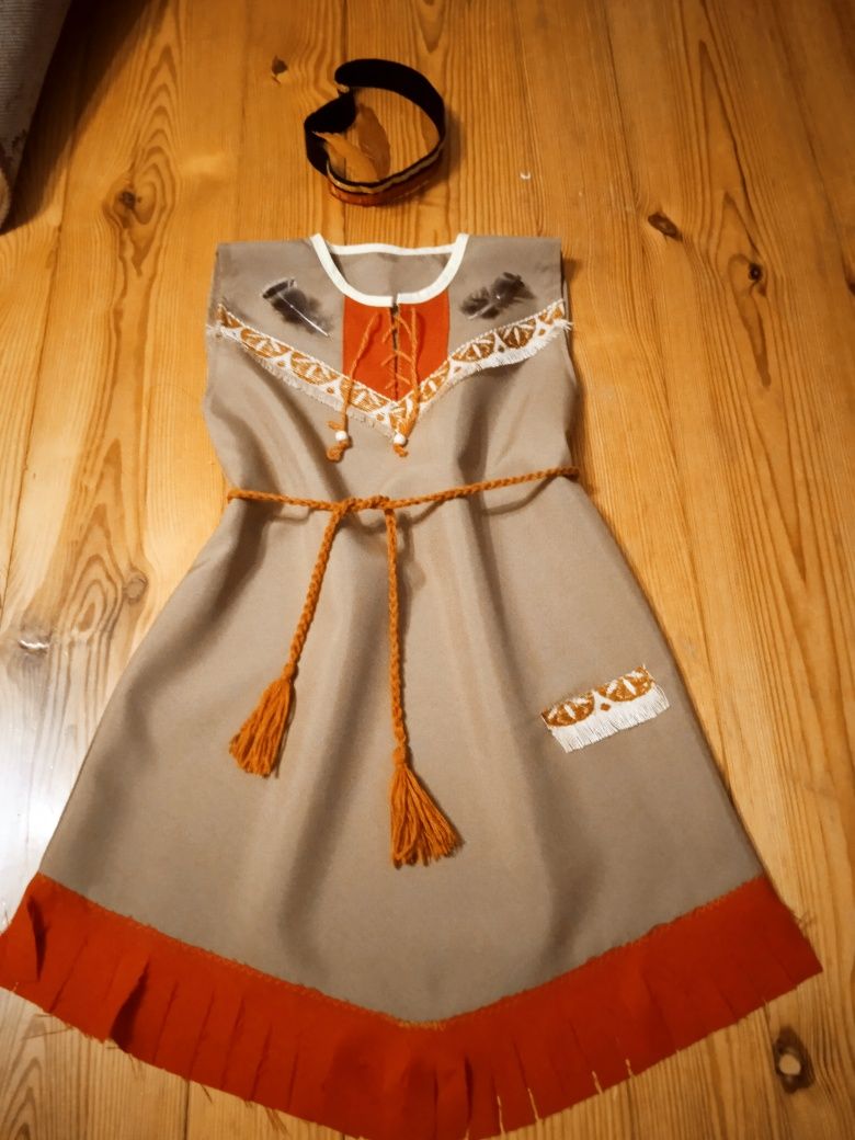 Nowy Strój Indianki 122 Indianka Pocahontas Tunika