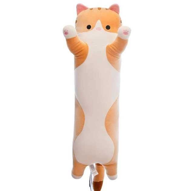 М'яка плюшева іграшка Довгий Кіт Батон, подушка 50 см.