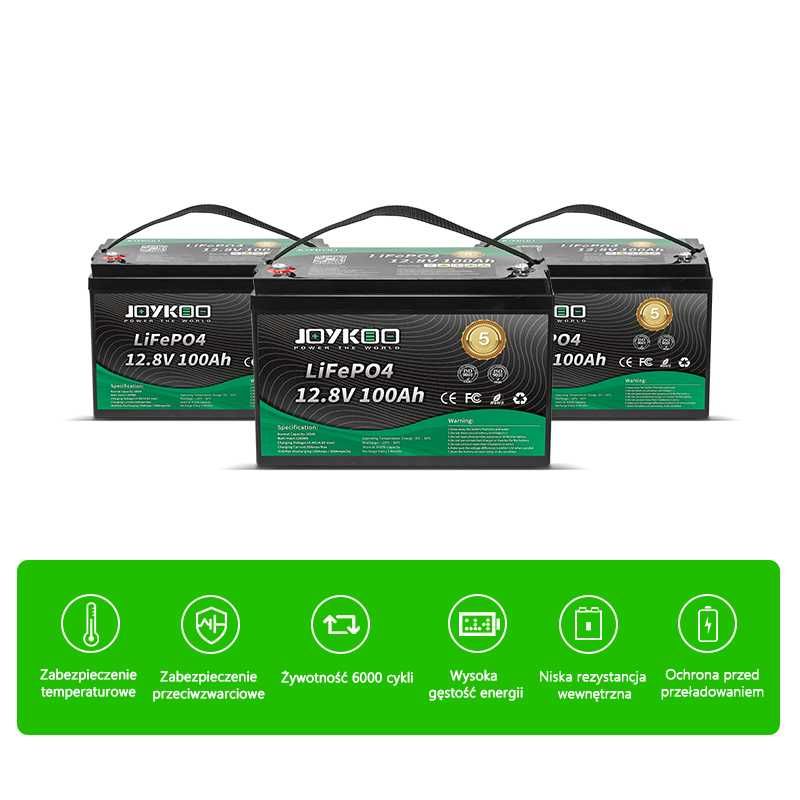 Akumulator LiFePo4 12,8V 100Ah z BlueTooth ogniwa EVE 6000 cykli 15lat