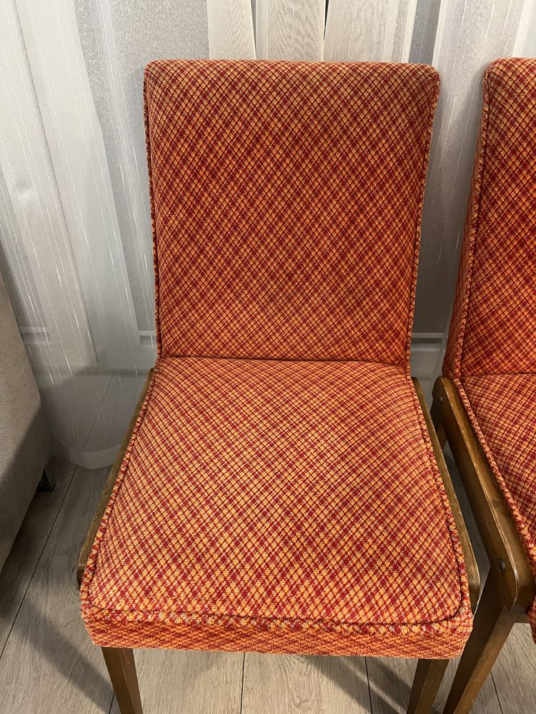 4 krzesła PRL  czerwone oryginalne