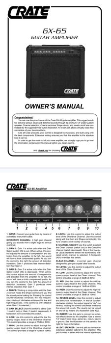 Amplificador de guitarra Crate - GX 65