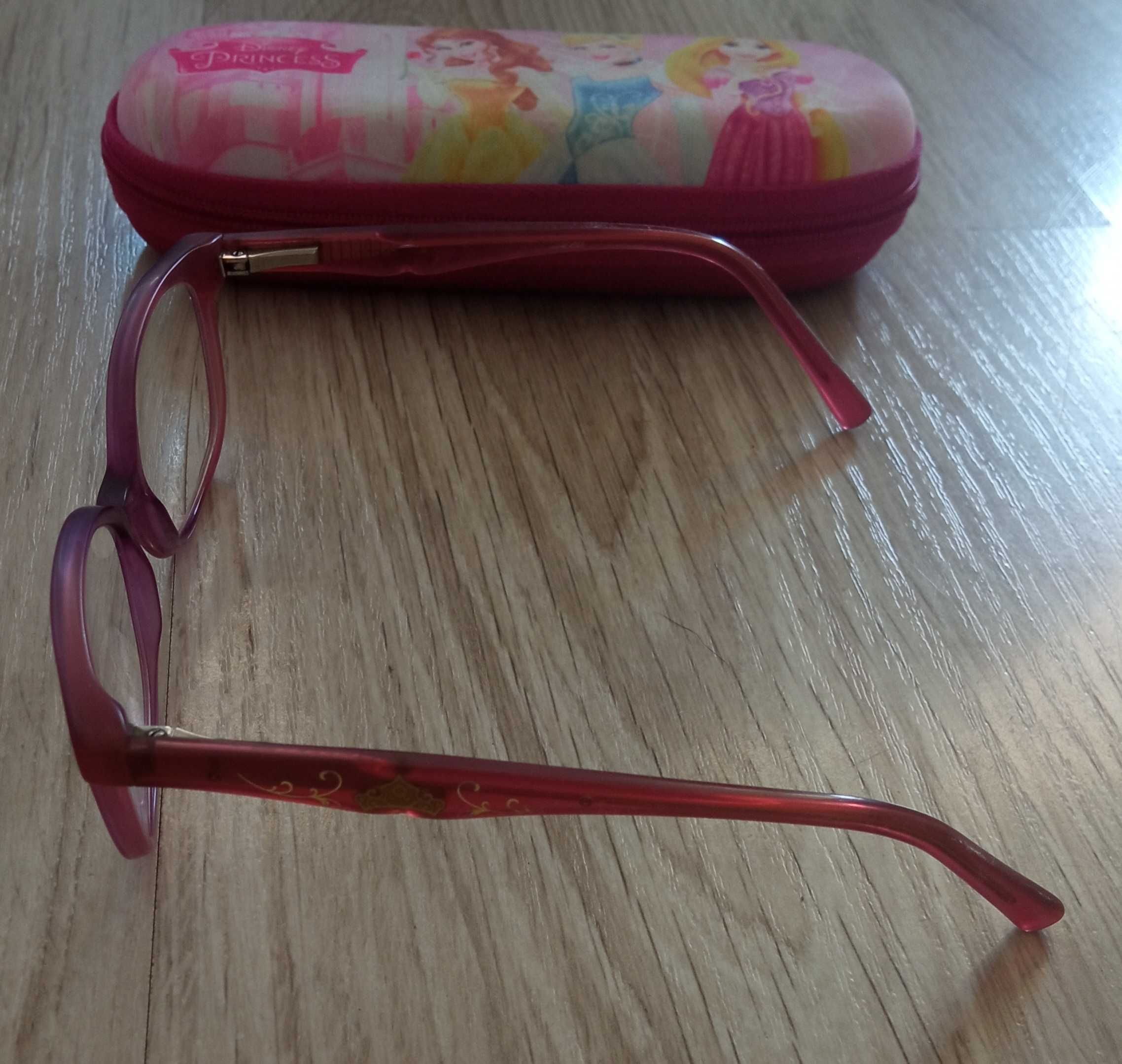 Oprawki okulary dziecięce plastikowe różowe Princes Disney