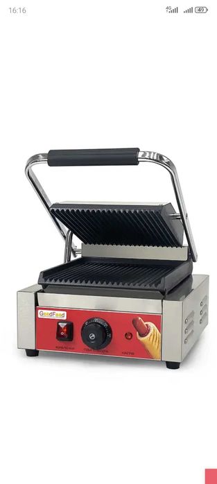 Профессиональный Прижимной Гриль GoodFood ECG10 Panini RED
