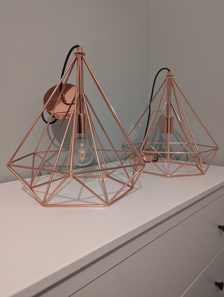 Lampy wiszące w kolorze miedzianym E27