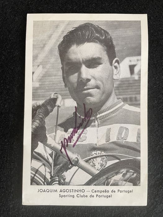 Autógrafo Joaquim Agostinho, Sporting 1969