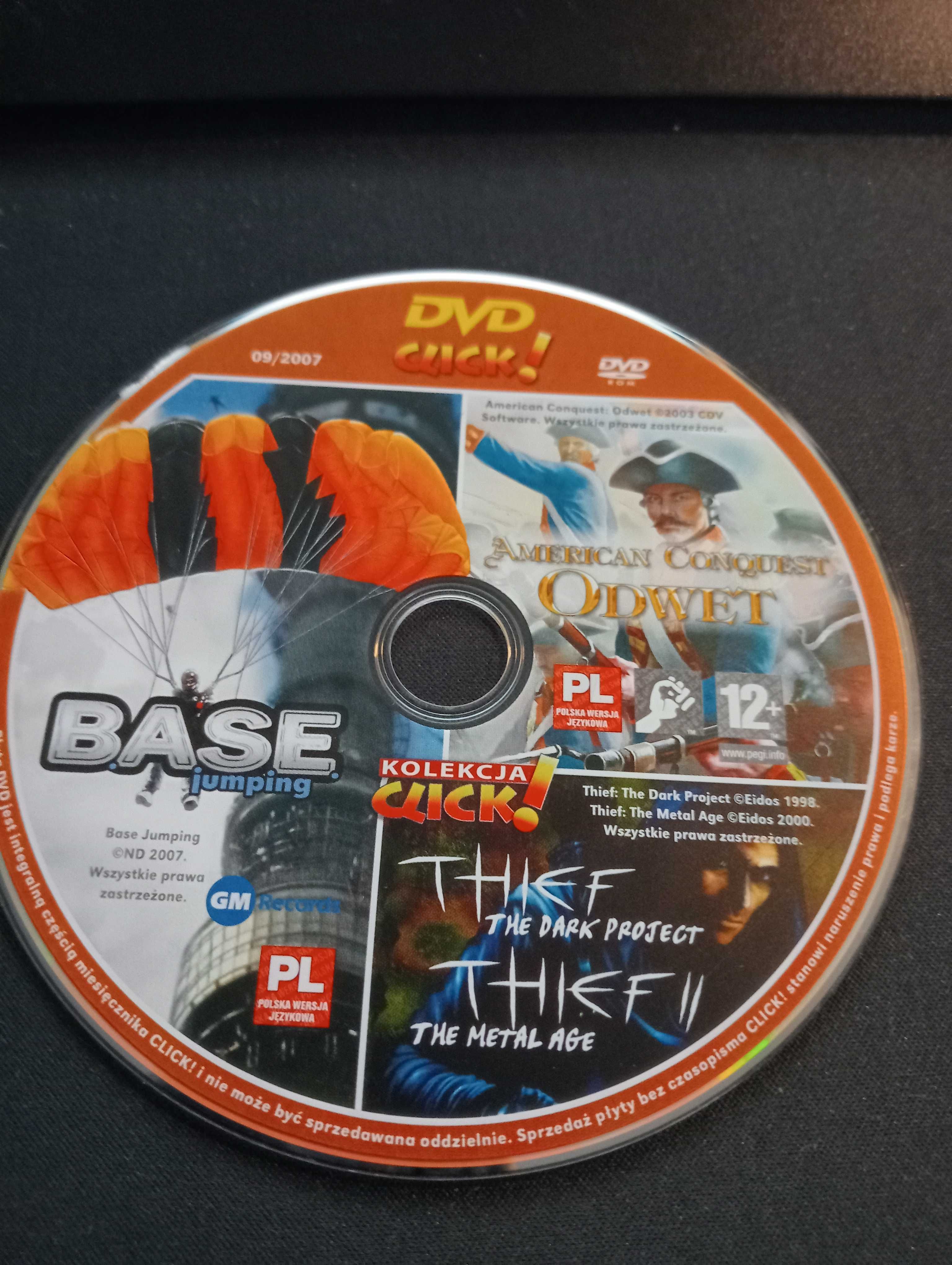 Base Jumping + American Conquest Odwet + Thief 1 i 2 PC