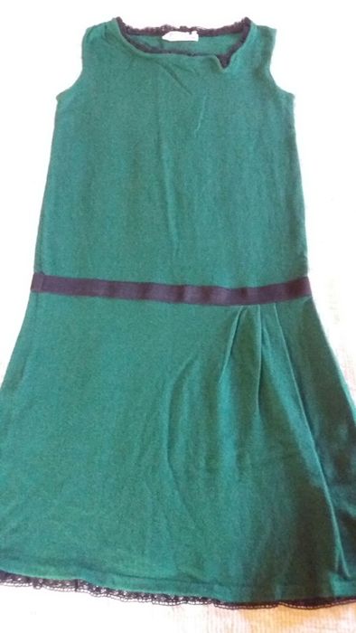 Vestido original/ Verde  e preto /tintoreto