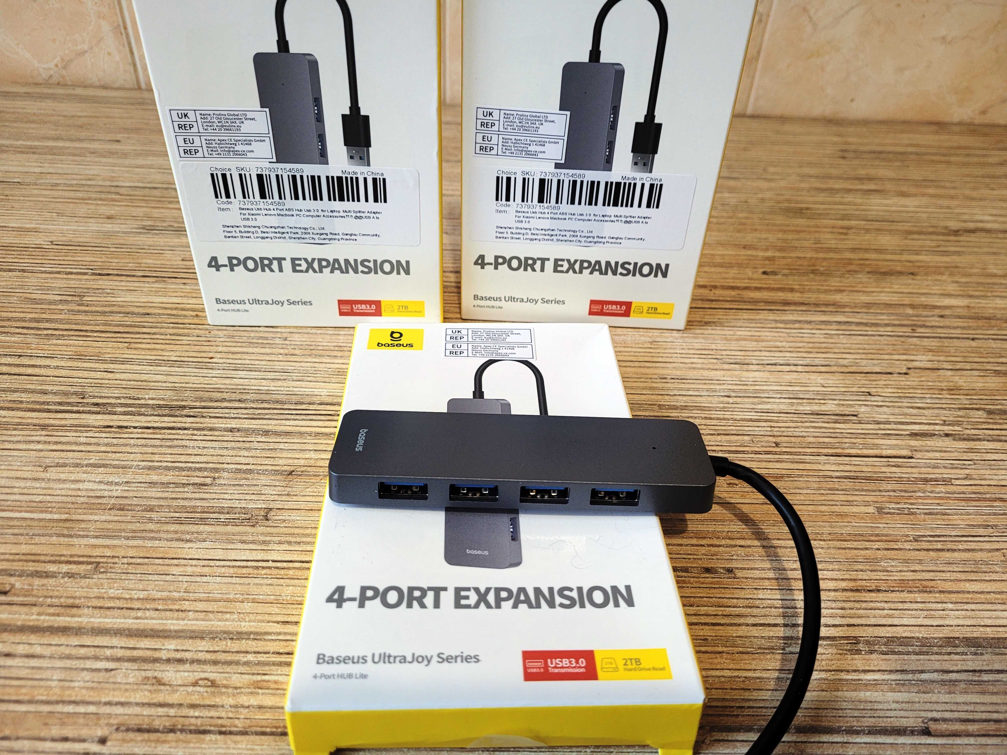 Baseus USB 3.0 hub 4-в-1 хаб 4хUSB-A 3.0