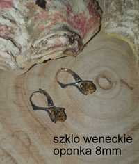 kolczyki szkło weneckie Handmade