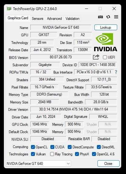 NVIDIA GeForce GT 640