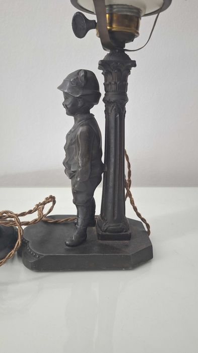 Stara Lampka stołowa  Przedwojenna Myślistwo Chłopiec