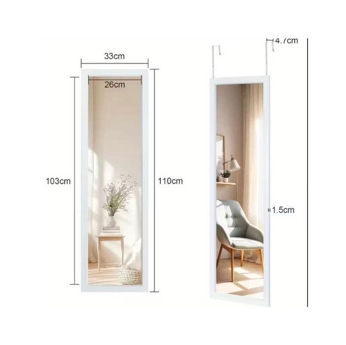 LUSTRO VINTAGE styl* 110x33cm I do sypialni I przedsionka I starodawne