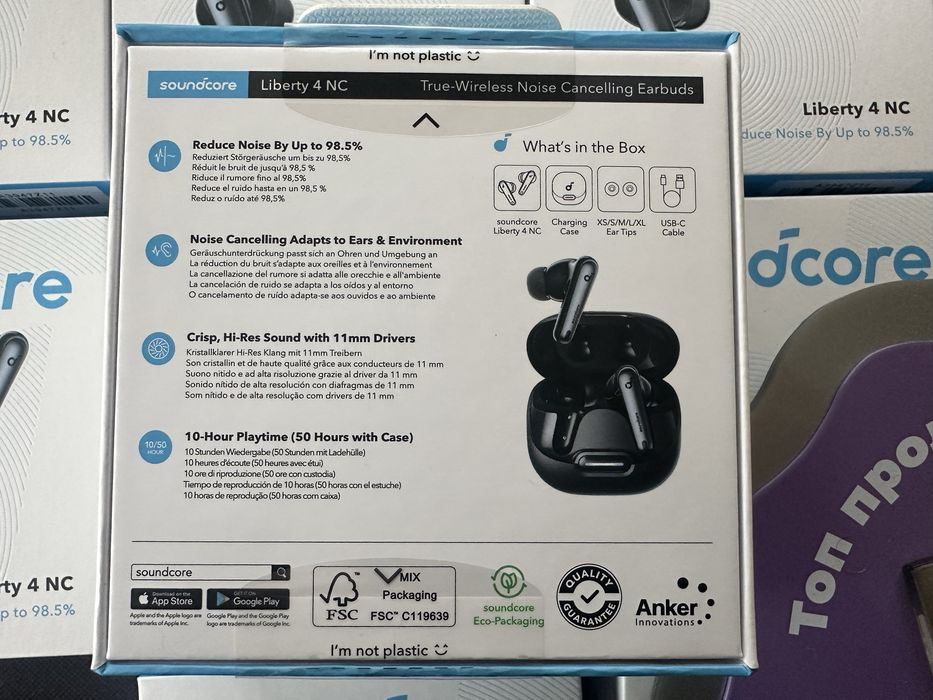 Навушники Anker Soundcore Liberty 4 NC Бездротові 98,5% зменшення шуму