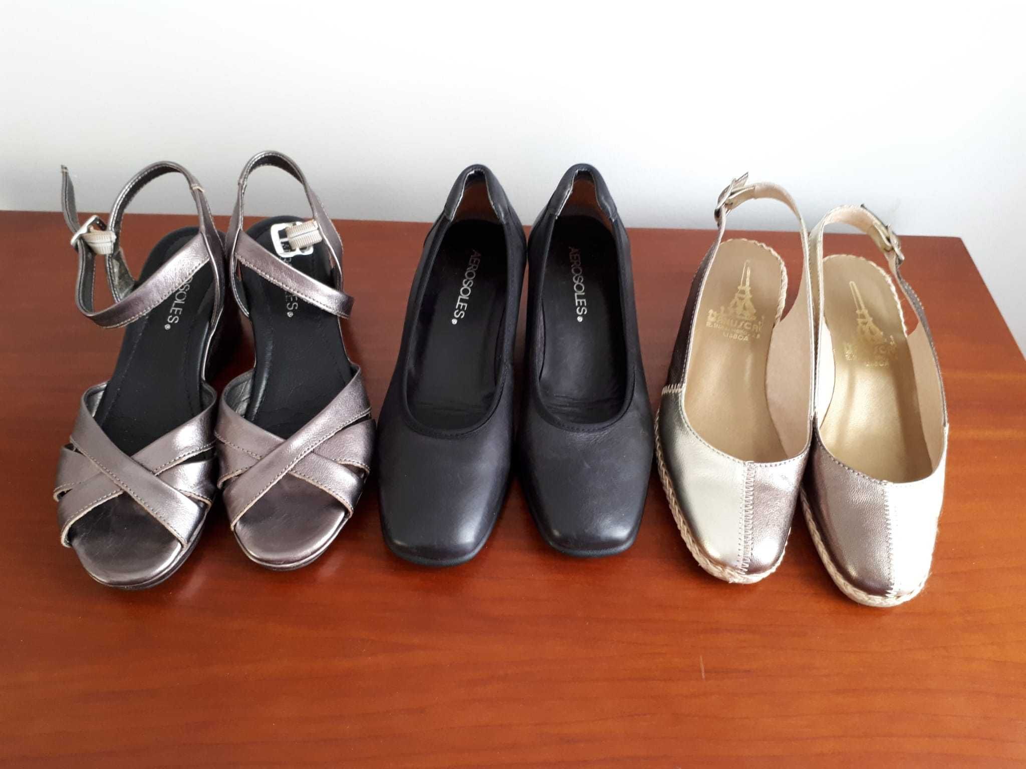 3 pares de sapatos de senhora - tamanho 35