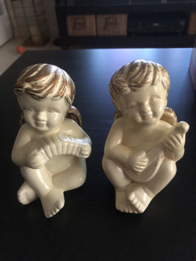 Figurki ceramiczne Aniołki - Vintage