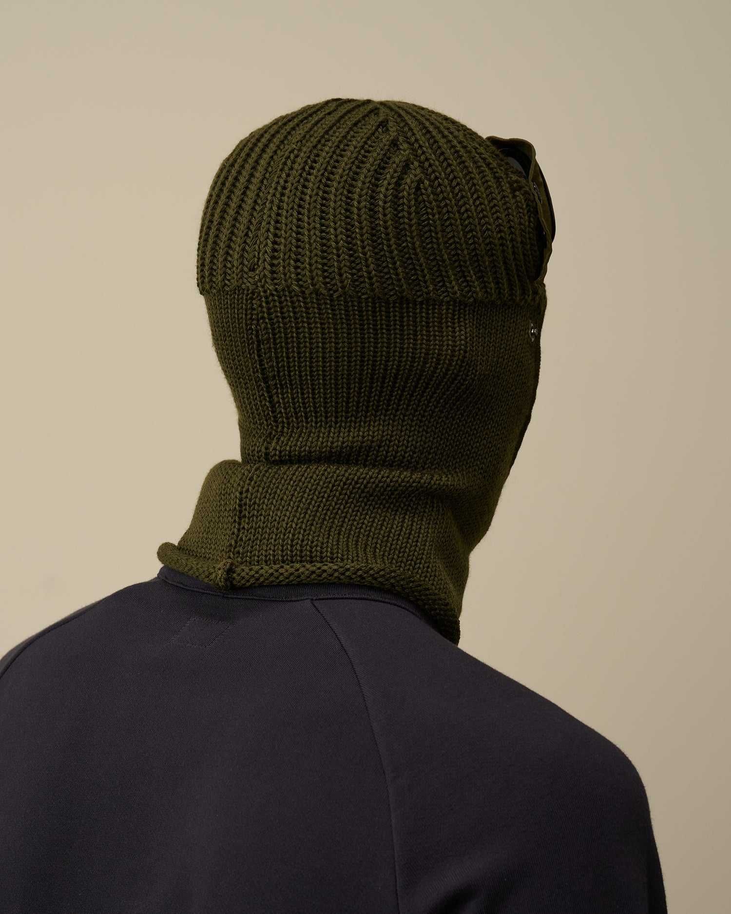 Балаклава C.P. Company Extra Fine Merino Wool Goggle Balaclava Ivy Gre