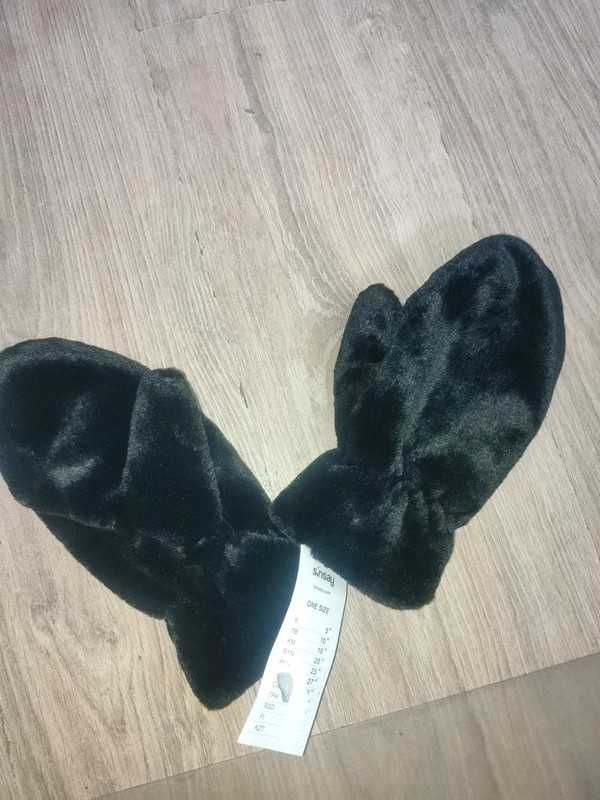 nowe rękawiczki damskie futrzane