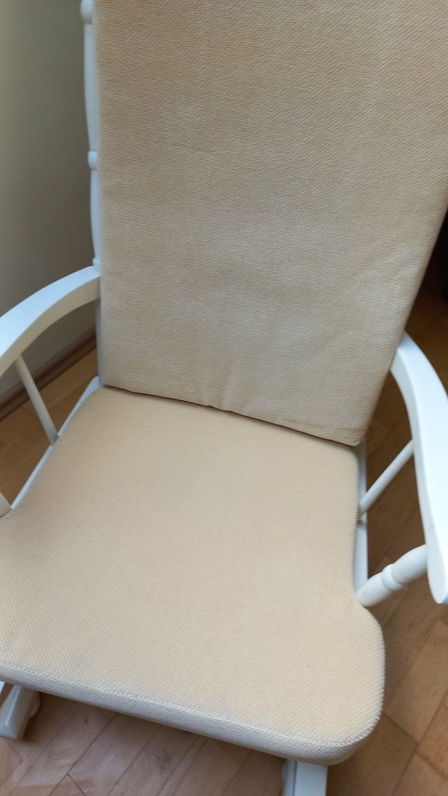 Fotel bujany krzesło bujane drewniane solidne BDB