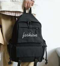 Стильный школьный черный и бежевый рюкзак Fashion