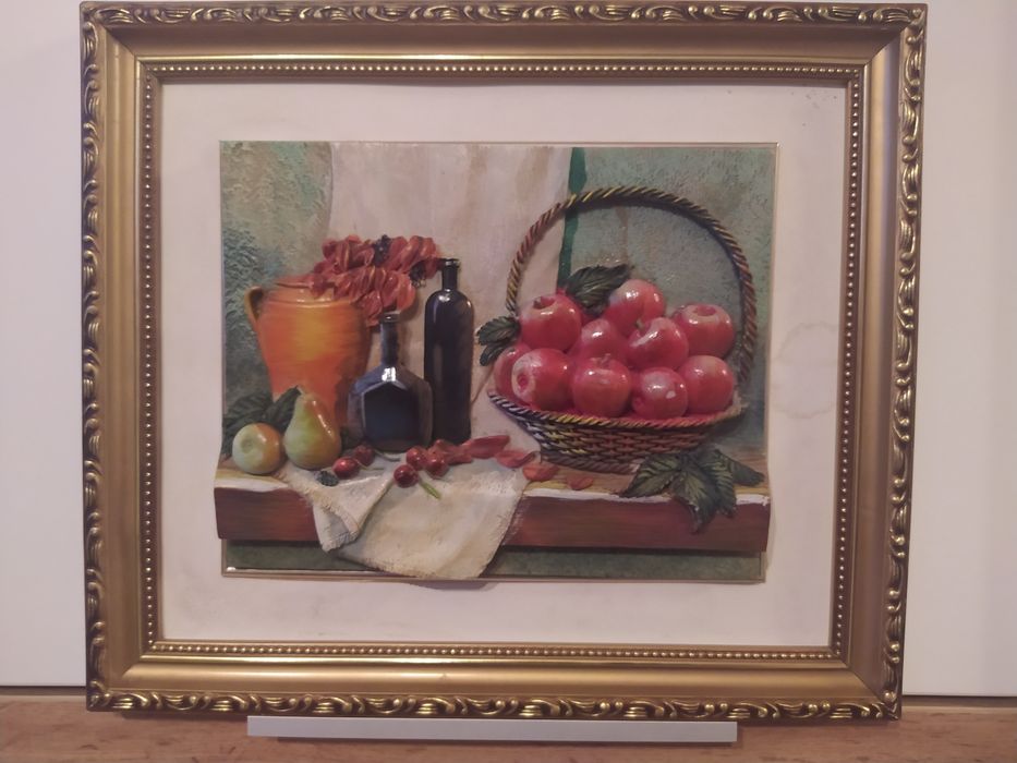 Obraz 3D - płaskorzeźba w ramce - martwa natura