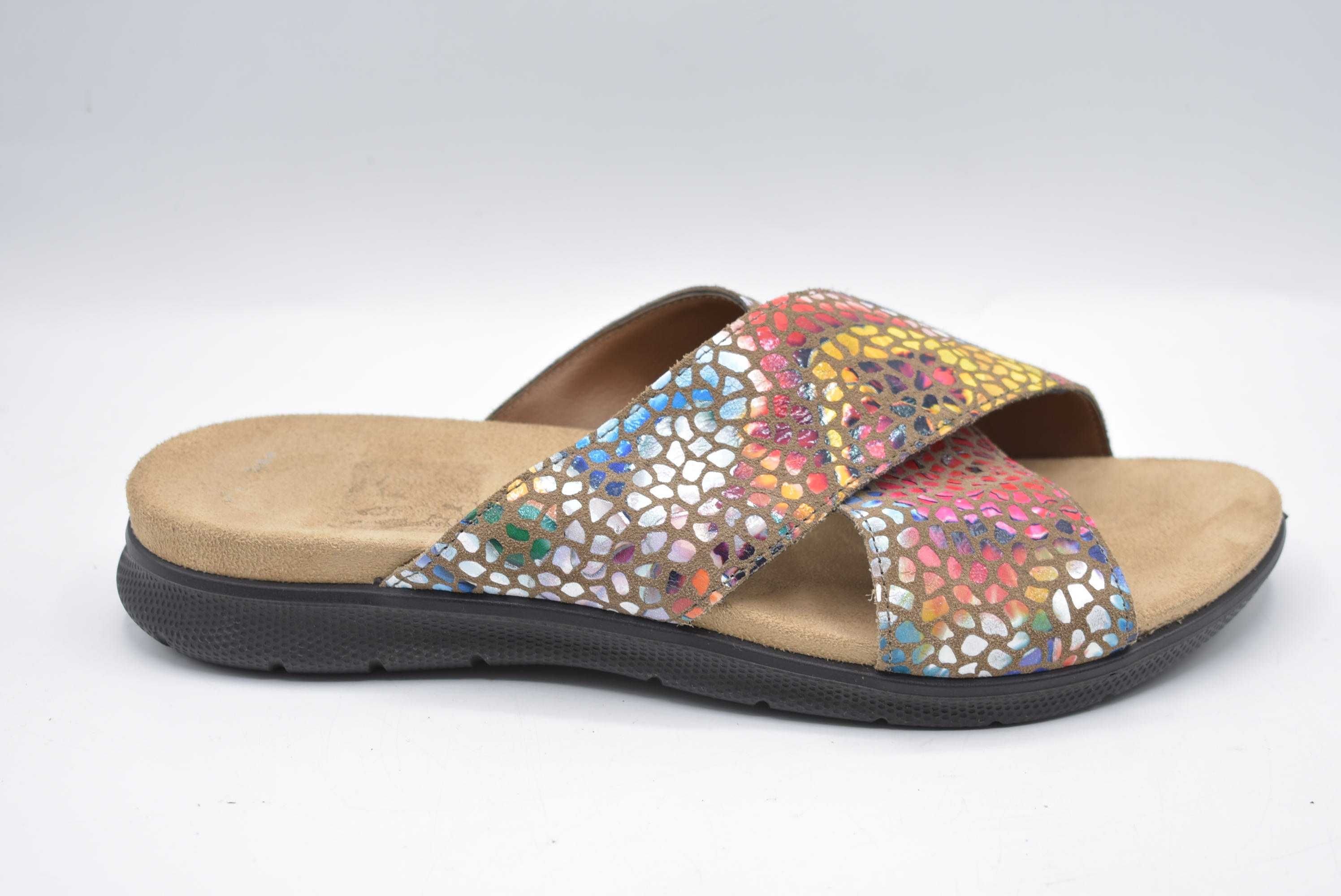 Skórzane wygodne klapki Clarks ( 41 )