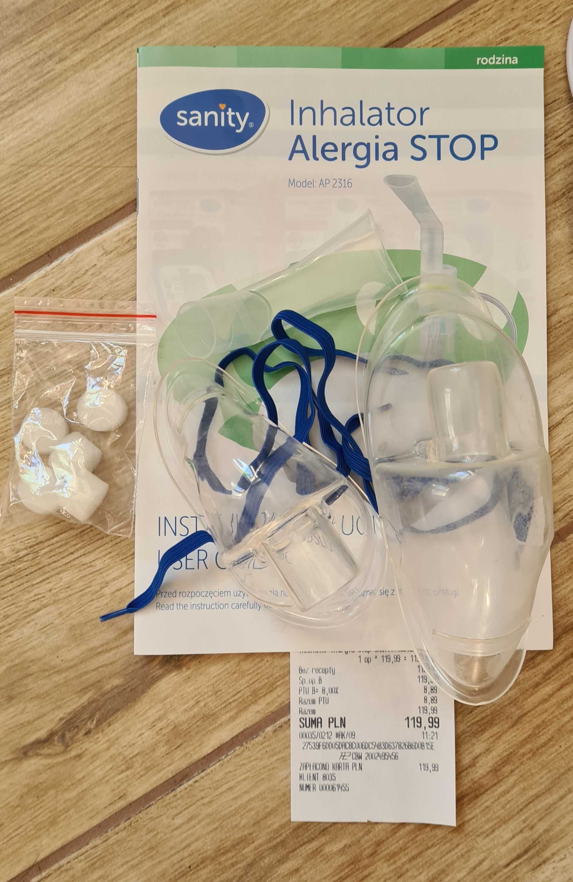 Inhalator Sanity AP 2316 w zasadzie nowy